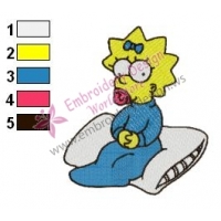 Maggie Simpsons Embroidery Design 06